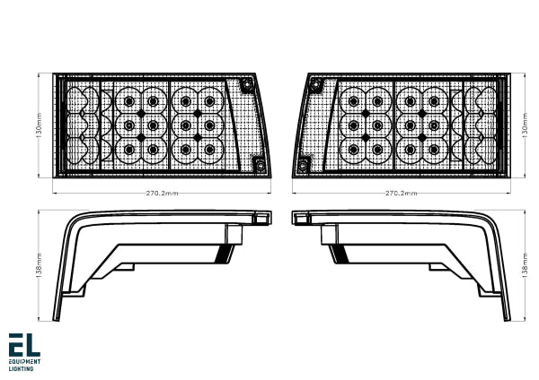 90W Led Head Light Flood Beam El42367